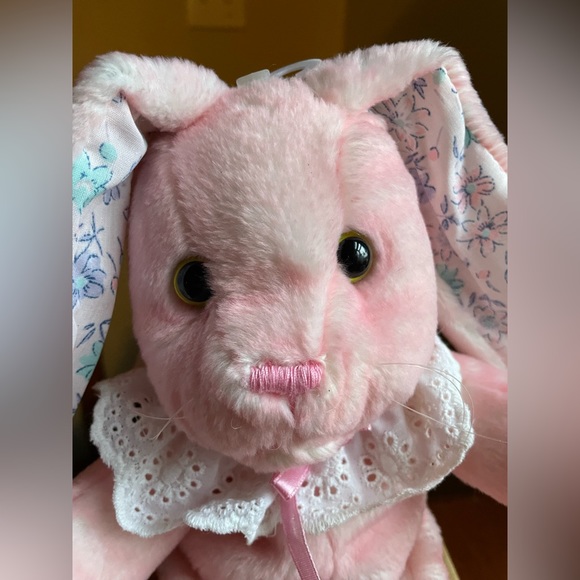 Dakin Cotton Candy and Floral Bunny Rabbit Plush Floppy Stuffed Animal with tag - Picture 4 of 13